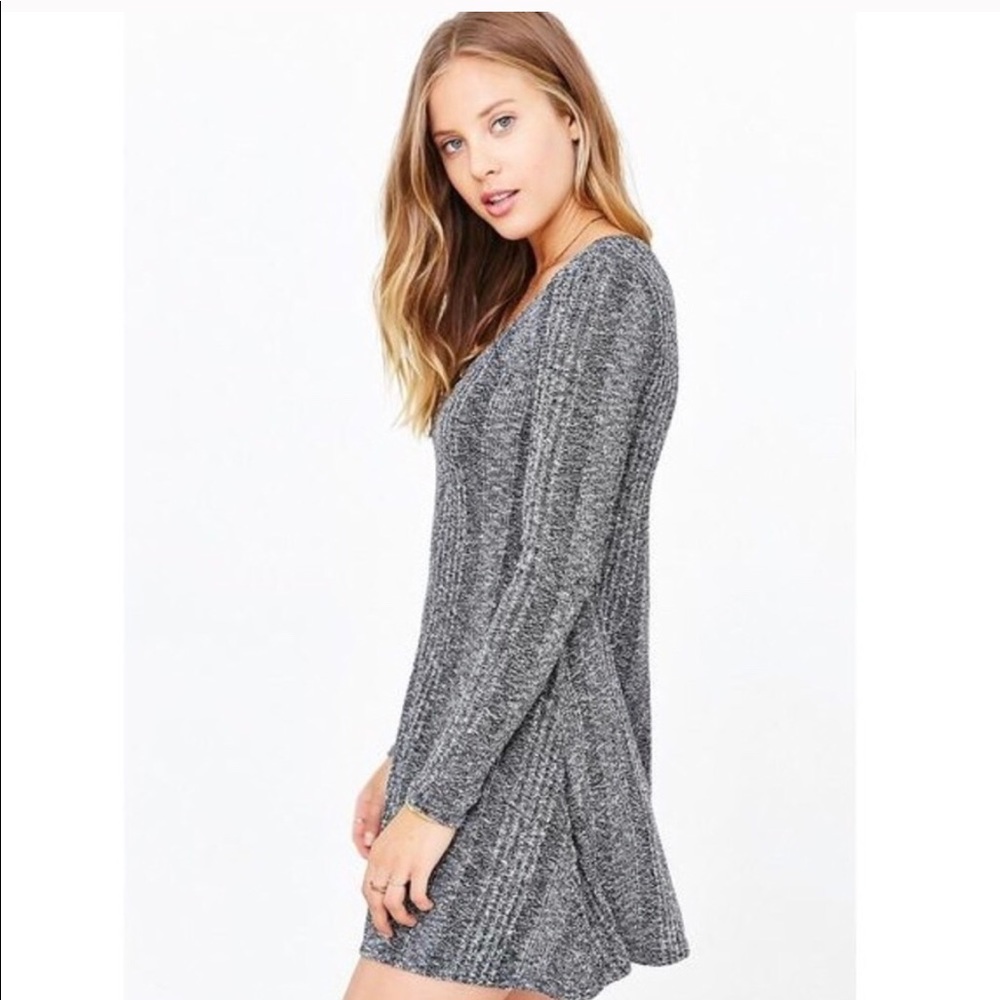 BDG Camp Sweater Dress in Grey